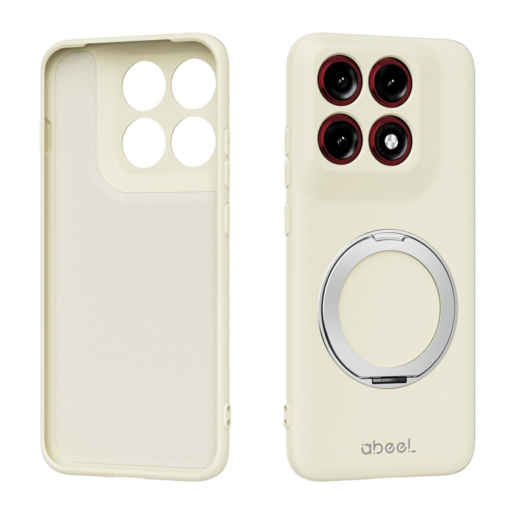 ABEEL For Motorola Edge 70 Pro 5G Magnetic Case Kickstand Skin Touch Liquid Silicone Phone Cover