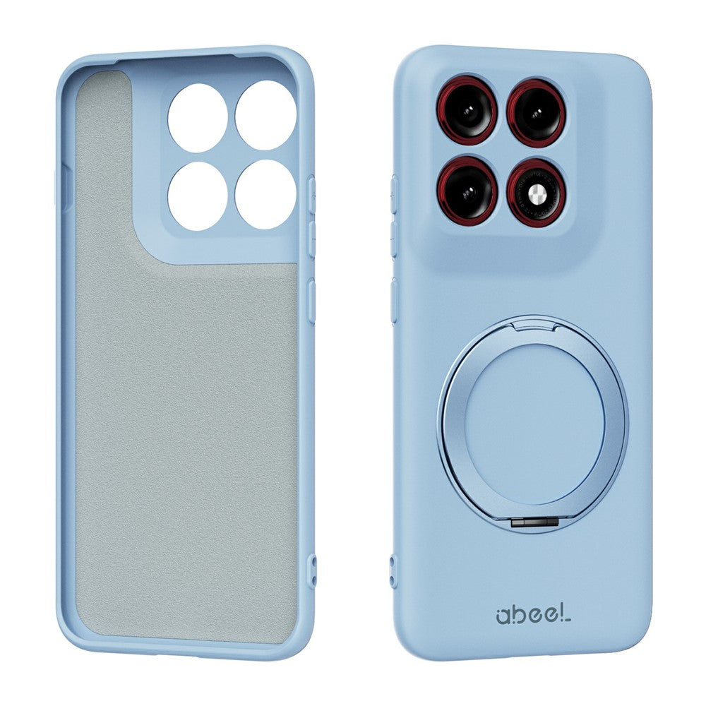 ABEEL For Motorola Edge 70 Pro 5G Magnetic Case Kickstand Skin Touch Liquid Silicone Phone Cover