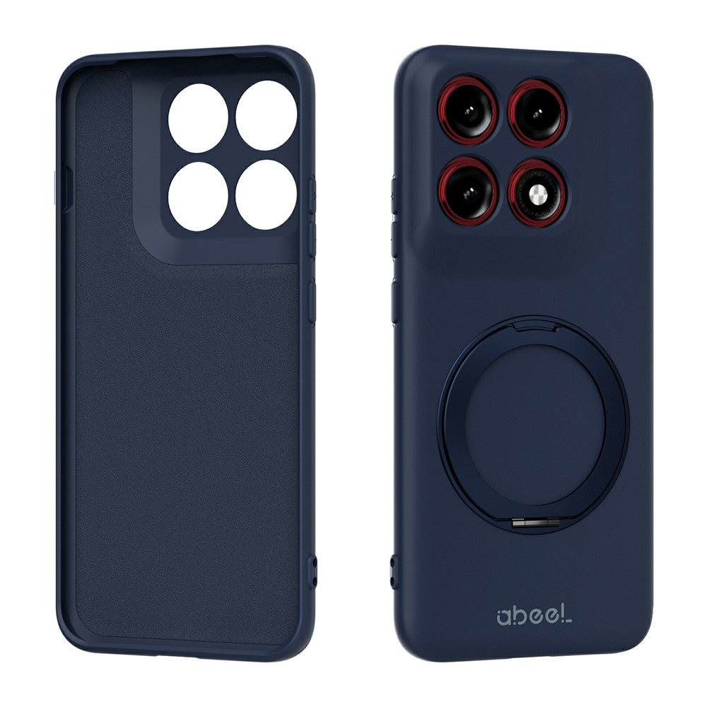 ABEEL For Motorola Edge 70 Pro 5G Magnetic Case Kickstand Skin Touch Liquid Silicone Phone Cover