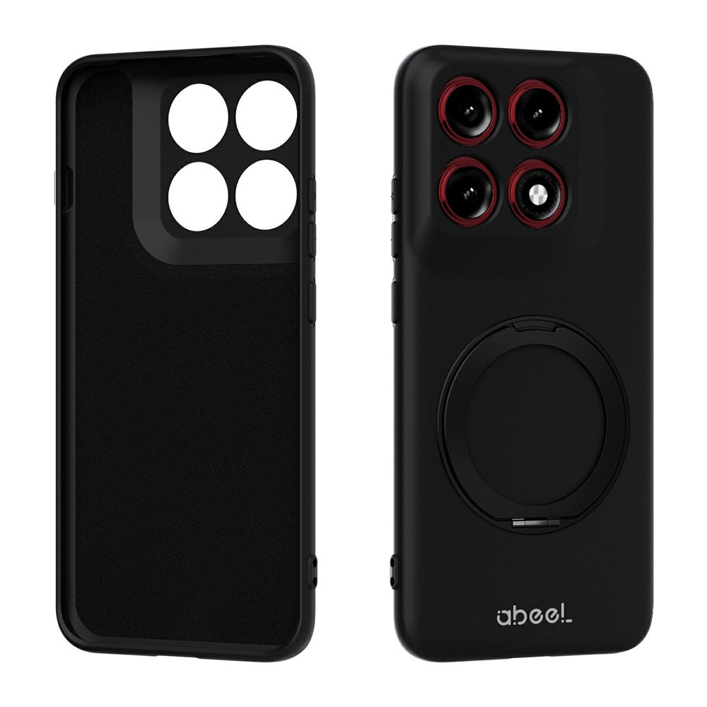 ABEEL For Motorola Edge 70 Pro 5G Magnetic Case Kickstand Skin Touch Liquid Silicone Phone Cover