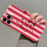 For iPhone 14 Plus Case Colorful Stripe Pattern Shockproof Hard PC Phone Cover