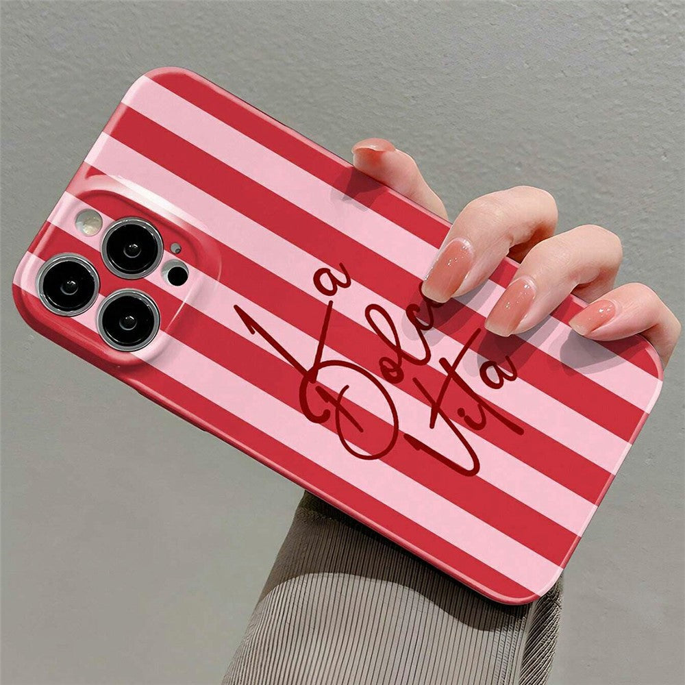 For iPhone 12 Pro Max Case Colorful Stripe Pattern Shockproof Hard PC Phone Cover