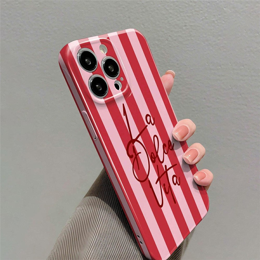 For iPhone 12 Pro Max Case Colorful Stripe Pattern Shockproof Hard PC Phone Cover