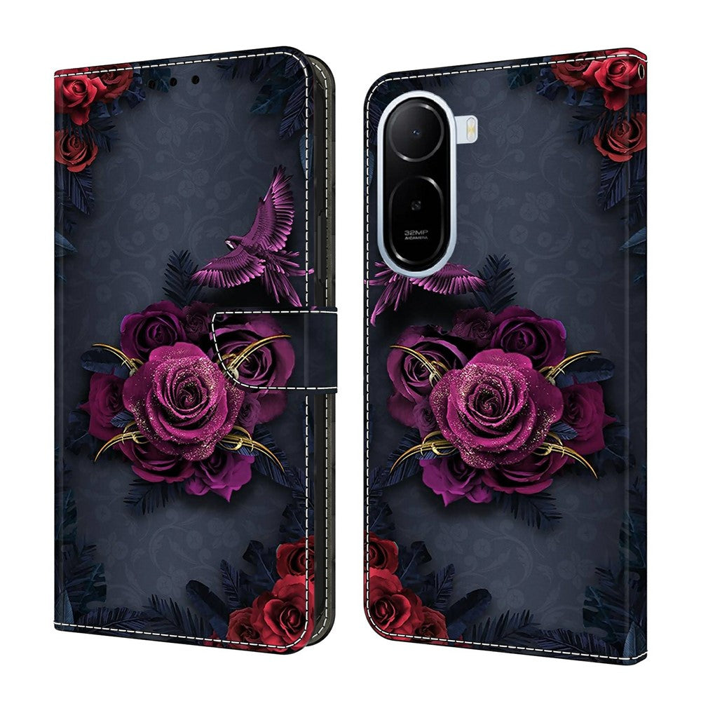 Wallet Case For Xiaomi Redmi A7 Pro 4G (171.56mm) / A7 Pro 5G / Poco C85x 5G Pattern Printing PU Leather Flip Stand Phone Cover