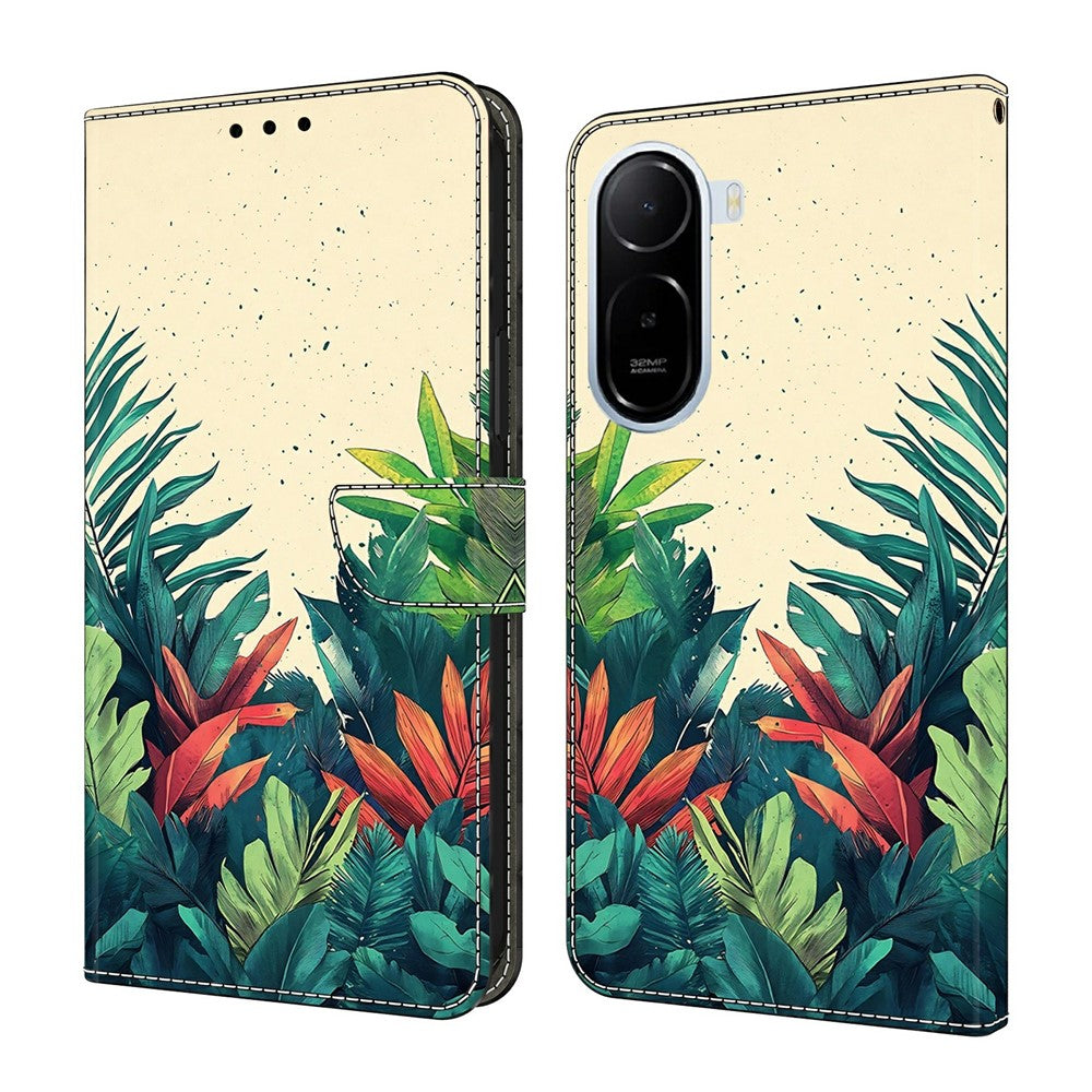 Wallet Case For Xiaomi Redmi A7 Pro 4G (171.56mm) / A7 Pro 5G / Poco C85x 5G Pattern Printing PU Leather Flip Stand Phone Cover