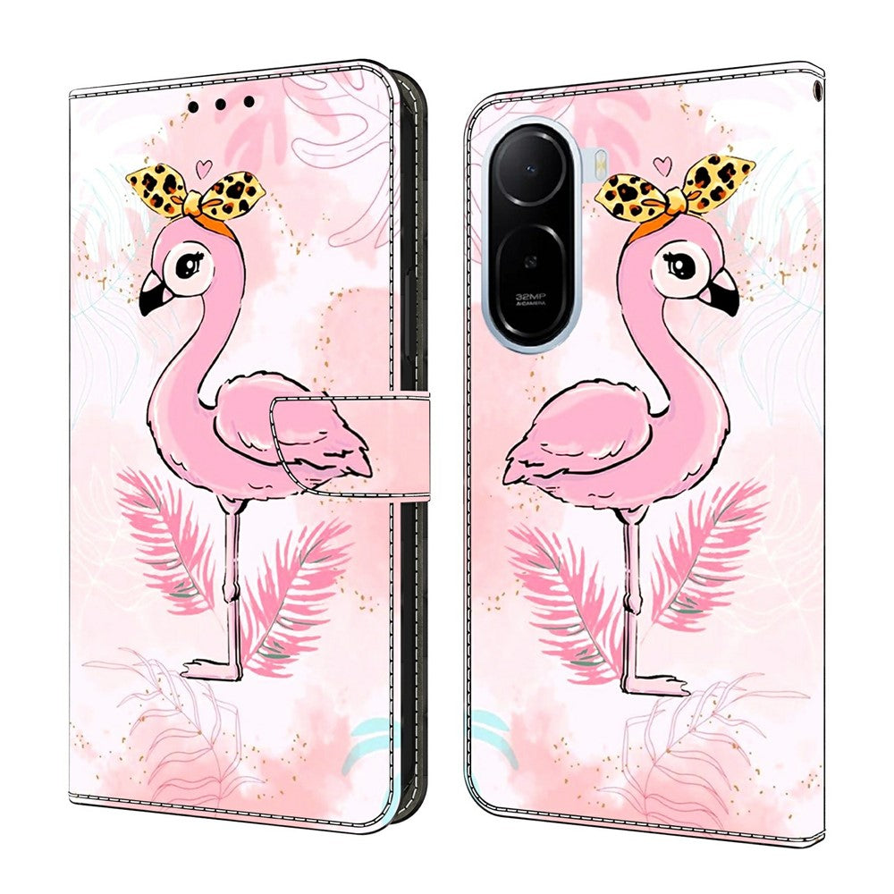 Wallet Case For Xiaomi Redmi A7 Pro 4G (171.56mm) / A7 Pro 5G / Poco C85x 5G Foldable Stand Pattern Printing PU Leather Flip Phone Cover