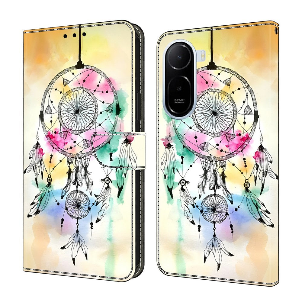 Wallet Case For Xiaomi Redmi A7 Pro 4G (171.56mm) / A7 Pro 5G / Poco C85x 5G Foldable Stand Pattern Printing PU Leather Flip Phone Cover