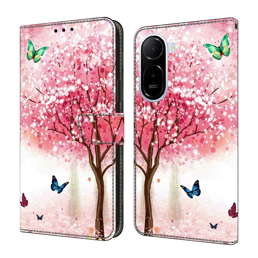 Wallet Case For Xiaomi Redmi A7 Pro 4G (171.56mm) / A7 Pro 5G / Poco C85x 5G Foldable Stand Pattern Printing PU Leather Flip Phone Cover
