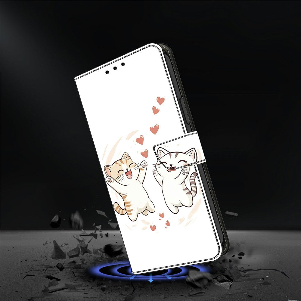 For Xiaomi Redmi A7 Pro 4G (171.56mm)  /  Redmi A7 Pro 5G  /  Poco C85x 5G Wallet Case Foldable Stand Pattern Printing Leather Flip Phone Cover