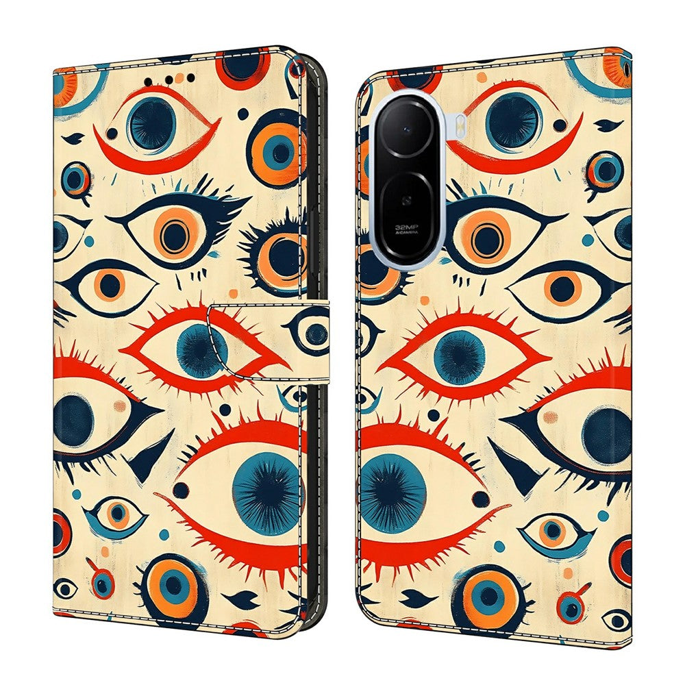 For Xiaomi Redmi A7 Pro 4G (171.56mm)  /  Redmi A7 Pro 5G  /  Poco C85x 5G Wallet Stand Case Pattern Printing Leather Phone Cover