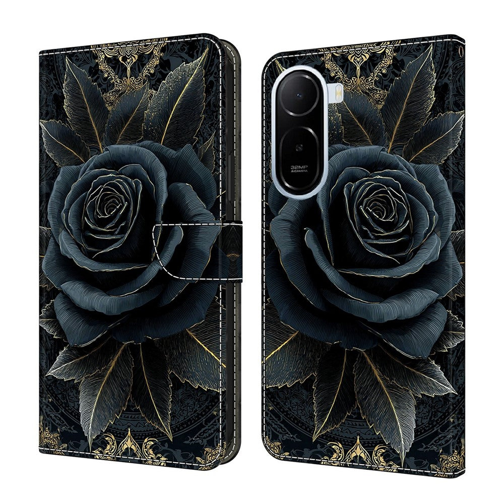 For Xiaomi Redmi A7 Pro 4G (171.56mm)  /  Redmi A7 Pro 5G  /  Poco C85x 5G Wallet Stand Case Pattern Printing Leather Phone Cover