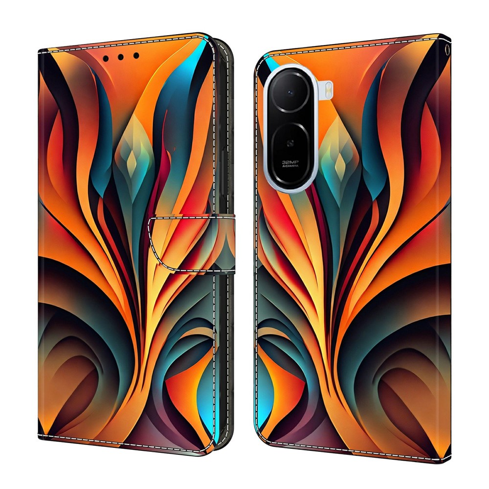 For Xiaomi Redmi A7 Pro 4G (171.56mm)  /  Redmi A7 Pro 5G  /  Poco C85x 5G Wallet Stand Case Pattern Printing Leather Phone Cover