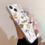 For iPhone 12 Pro Case Travel Map Aircraft Pattern Clear TPU Shockproof Phone Cover