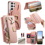For Samsung Galaxy S26 Ultra Case RFID Blocking Detachable Magnetic Leather Phone Cover with Ring Holder