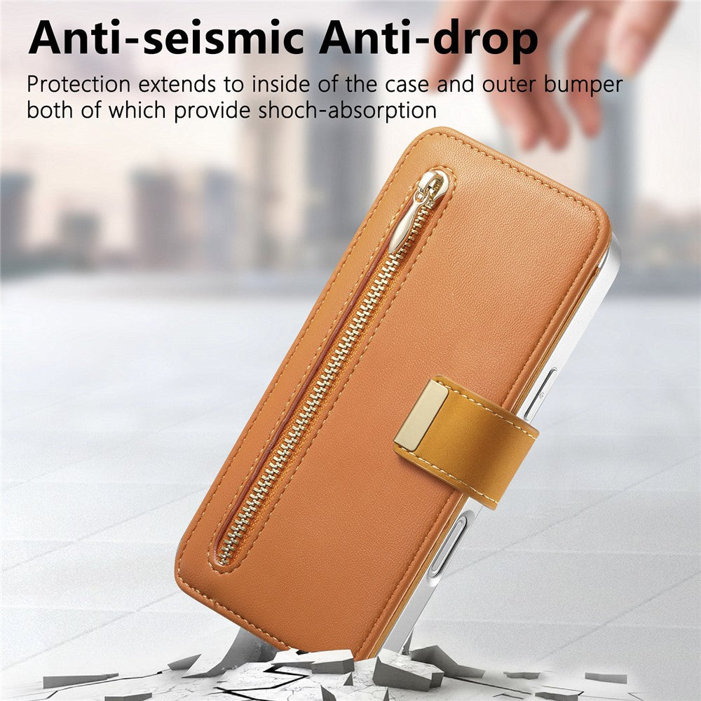 For Samsung Galaxy A27 5G Case RFID Blocking Detachable Magnetic Leather Phone Cover with Ring Holder