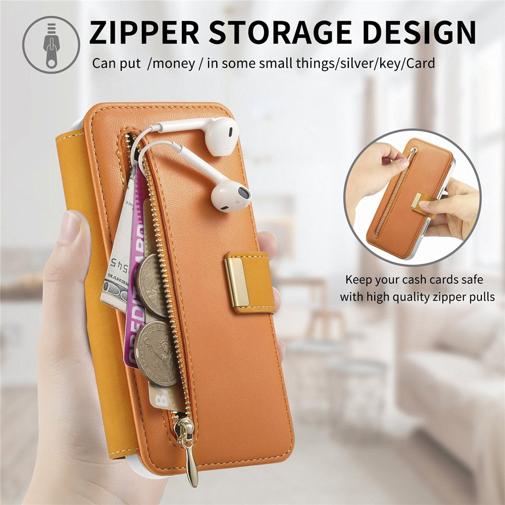 For Samsung Galaxy A27 5G Case RFID Blocking Detachable Magnetic Leather Phone Cover with Ring Holder