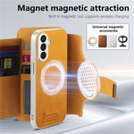 For Samsung Galaxy A27 5G Case RFID Blocking Detachable Magnetic Leather Phone Cover with Ring Holder