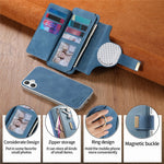 Til Samsung Galaxy A08 5G / A08 4G / A07 5G / A07 4G Cover RFID Blokerende Aftageligt Magnetisk Læder Telefoncover med Ringholder