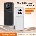 WANLONFENG XYP-seriecover til Xiaomi Poco X7 5G / Xiaomi Redmi Note 14 Pro 5G med lammeskindsstruktur, PC og TPU, præcise udskæringer og 2 stk. hærdet glas