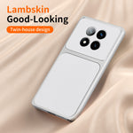 WANLONFENG XYP-seriecover til Xiaomi Poco X7 5G / Xiaomi Redmi Note 14 Pro 5G med lammeskindsstruktur, PC og TPU, præcise udskæringer og 2 stk. hærdet glas