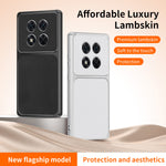 WANLONFENG for Xiaomi Redmi Note 14 Pro+ 5G XYP Series Case Lambskin Texture PC TPU Precise Cutouts Phone Cover with 2Pcs Tempered Glass Film