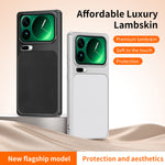 WANLONFENG for Xiaomi 17 Pro Max XYP Series Case Lambskin Texture Shockproof PC TPU Hybrid Protective Cover with 2Pcs Tempered Glass Film