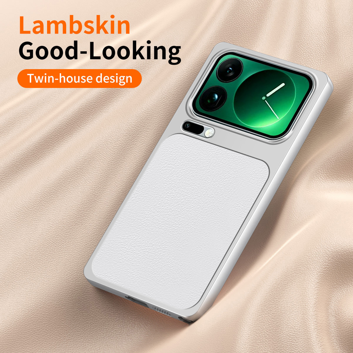 WANLONFENG for Xiaomi 17 Pro Max XYP Series Case Lambskin Texture Shockproof PC TPU Hybrid Protective Cover with 2Pcs Tempered Glass Film