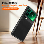 WANLONFENG for Xiaomi 17 Pro Max XYP Series Case Lambskin Texture Shockproof PC TPU Hybrid Protective Cover with 2Pcs Tempered Glass Film