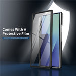 For Samsung Galaxy Z Fold8 Ultra Rotary Kickstand PC Phone Cover with Tempered Glass Film / Stylus