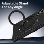 For Samsung Galaxy Z Fold8 Ultra Rotary Kickstand PC Phone Cover with Tempered Glass Film / Stylus