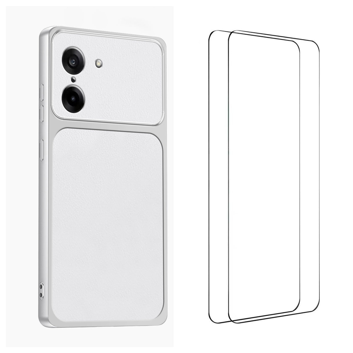WANLONFENG för OnePlus Nord CE5 5G / OnePlus Ace 5 Racing 5G XYP-seriens skal med lammskinnsstruktur, PC TPU, precisa utskärningar och 2 st. härdat glasfilm