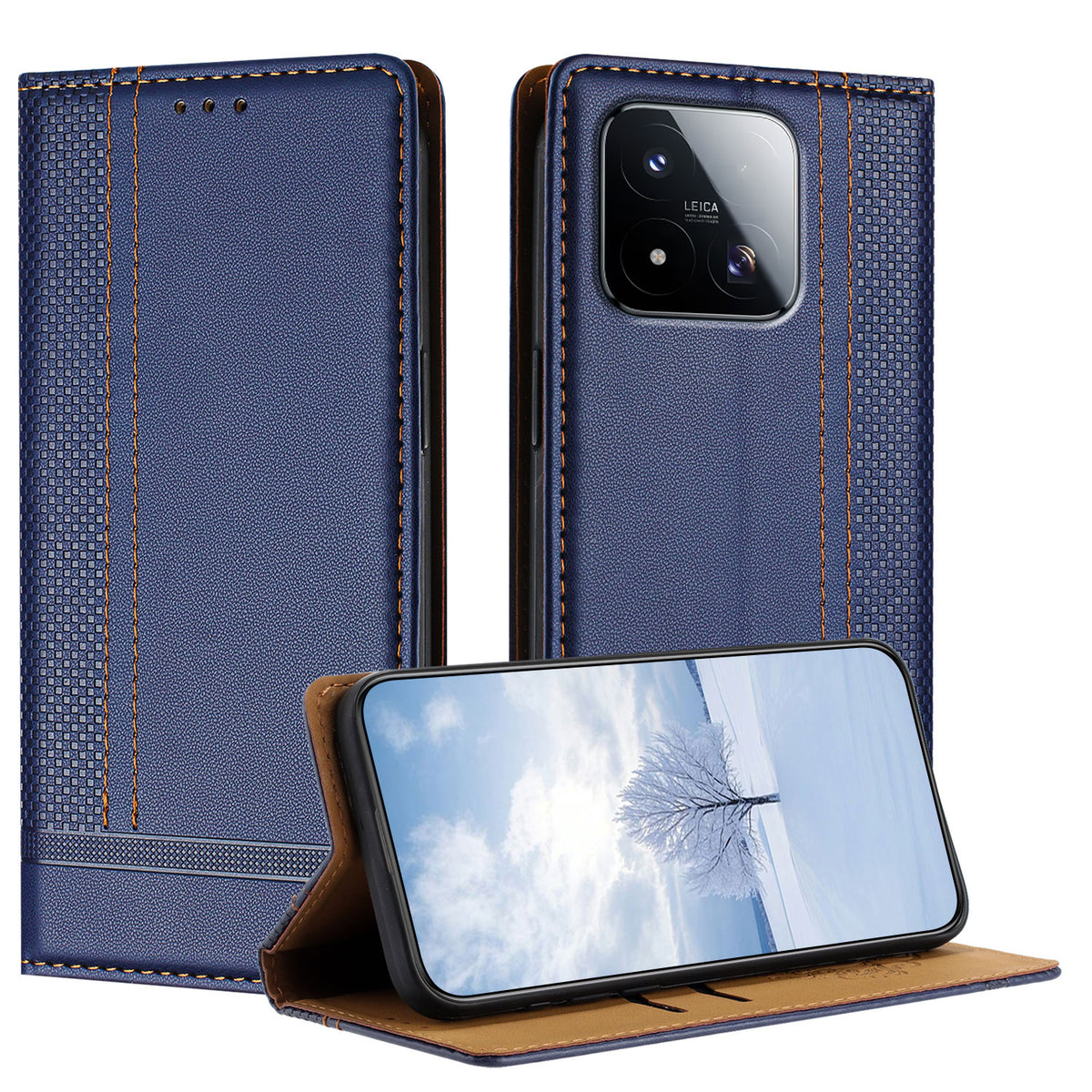 For Xiaomi 17 Max Case L-Shaped Grid Pattern Leather Stand Phone Cover with Card Slots