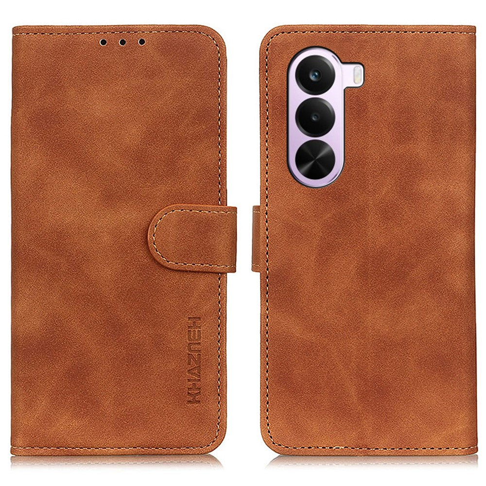 KHAZNEH For OnePlus Nord CE6 Lite 5G / Realme P4x 5G Case PU Leather Retro Texture Phone Cover