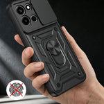 AMORUS For OnePlus Nord 6 5G Case Kickstand PC + TPU Phone Cover with Camera Lens Slider