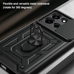 AMORUS For OnePlus Nord 6 5G Case Kickstand PC + TPU Phone Cover with Camera Lens Slider