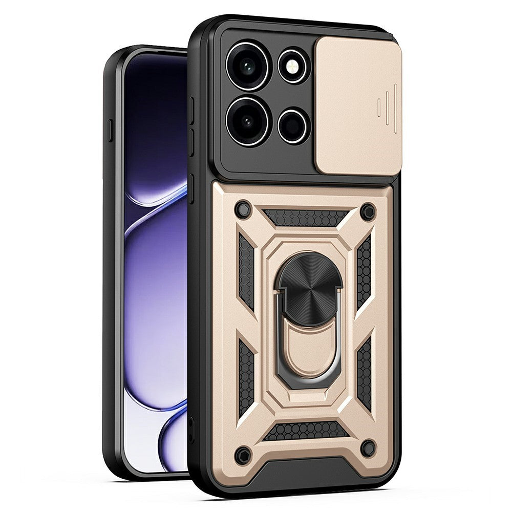 AMORUS For OnePlus Nord 6 5G Case Kickstand PC + TPU Phone Cover with Camera Lens Slider