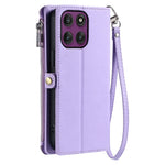 Til Motorola Moto G37 5G / G47 5G etui TPU + PU læder pung telefoncover med håndledsrem
