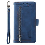 For Motorola Moto G37 5G / G47 5G Case 9 Card Slots Zipper Wallet PU Leather Phone Cover with Wrist Strap