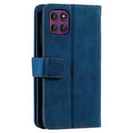 For Motorola Moto G37 5G / G47 5G Case 9 Card Slots Zipper Wallet PU Leather Phone Cover with Wrist Strap