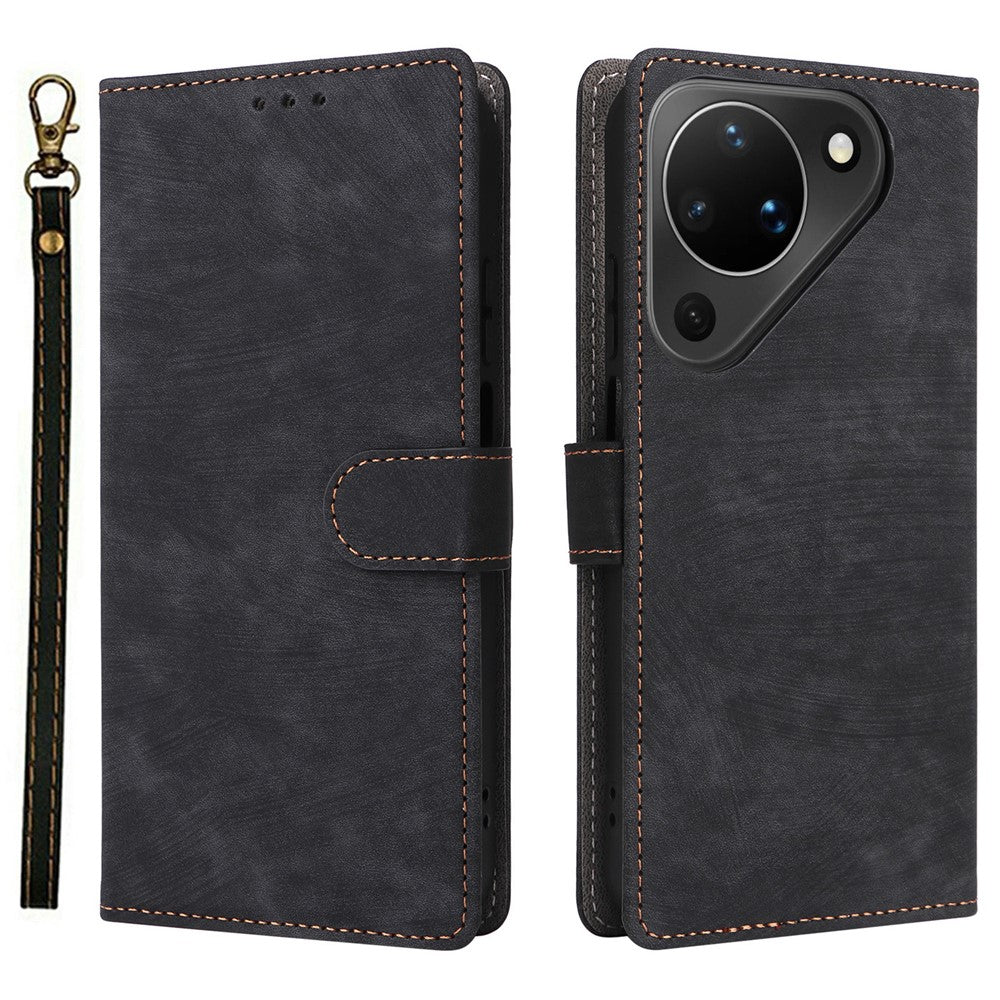 For Huawei Pura 90 Case Wallet RFID Blocking PU Leather Phone Cover Stand with Strap