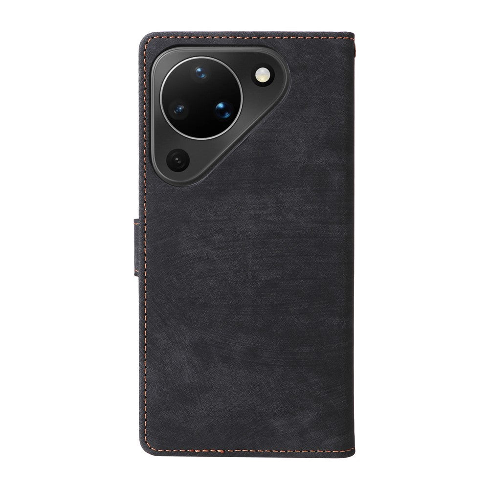 For Huawei Pura 90 Case Wallet RFID Blocking PU Leather Phone Cover Stand with Strap