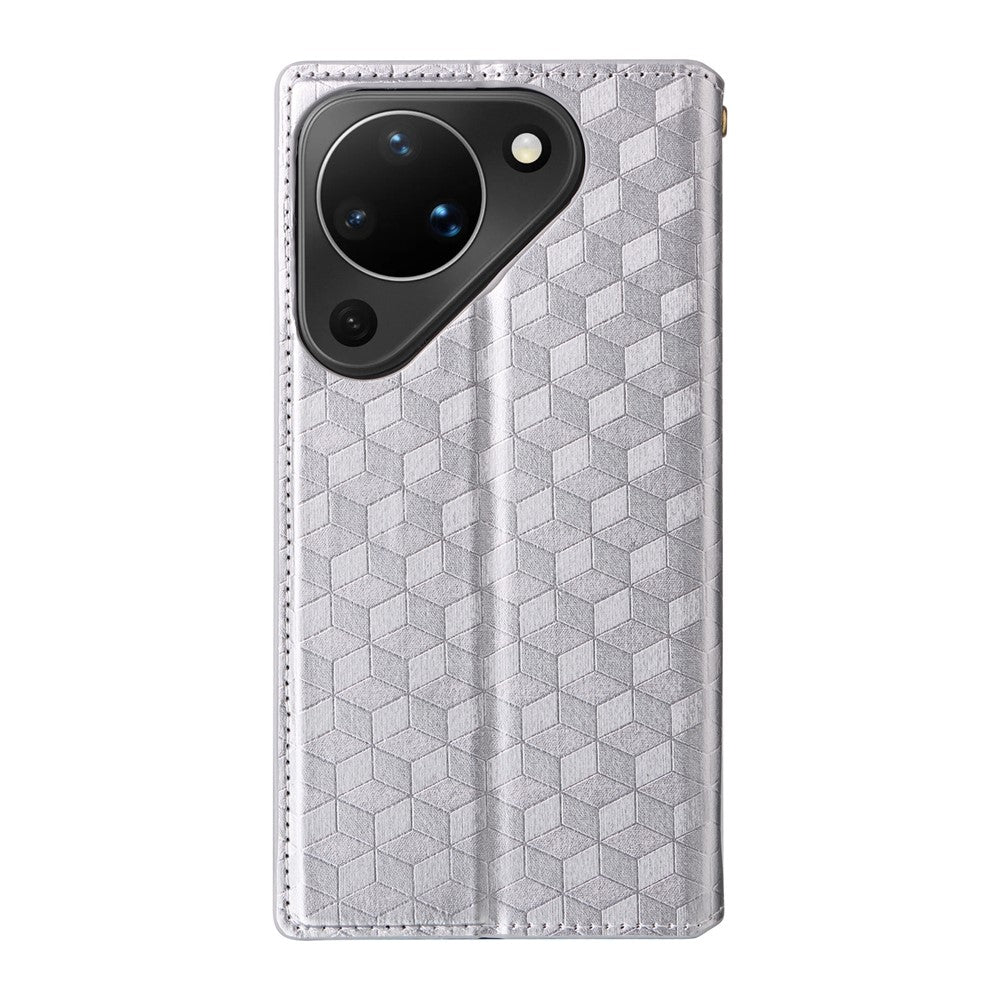 For Huawei Pura 90 Case Wallet Rhombus Imprinted PU Leather Phone Cover