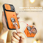 For iPhone 17 Pro Max Case with Slide Camera Cover Kickstand PC + TPU Protective Phone Shell