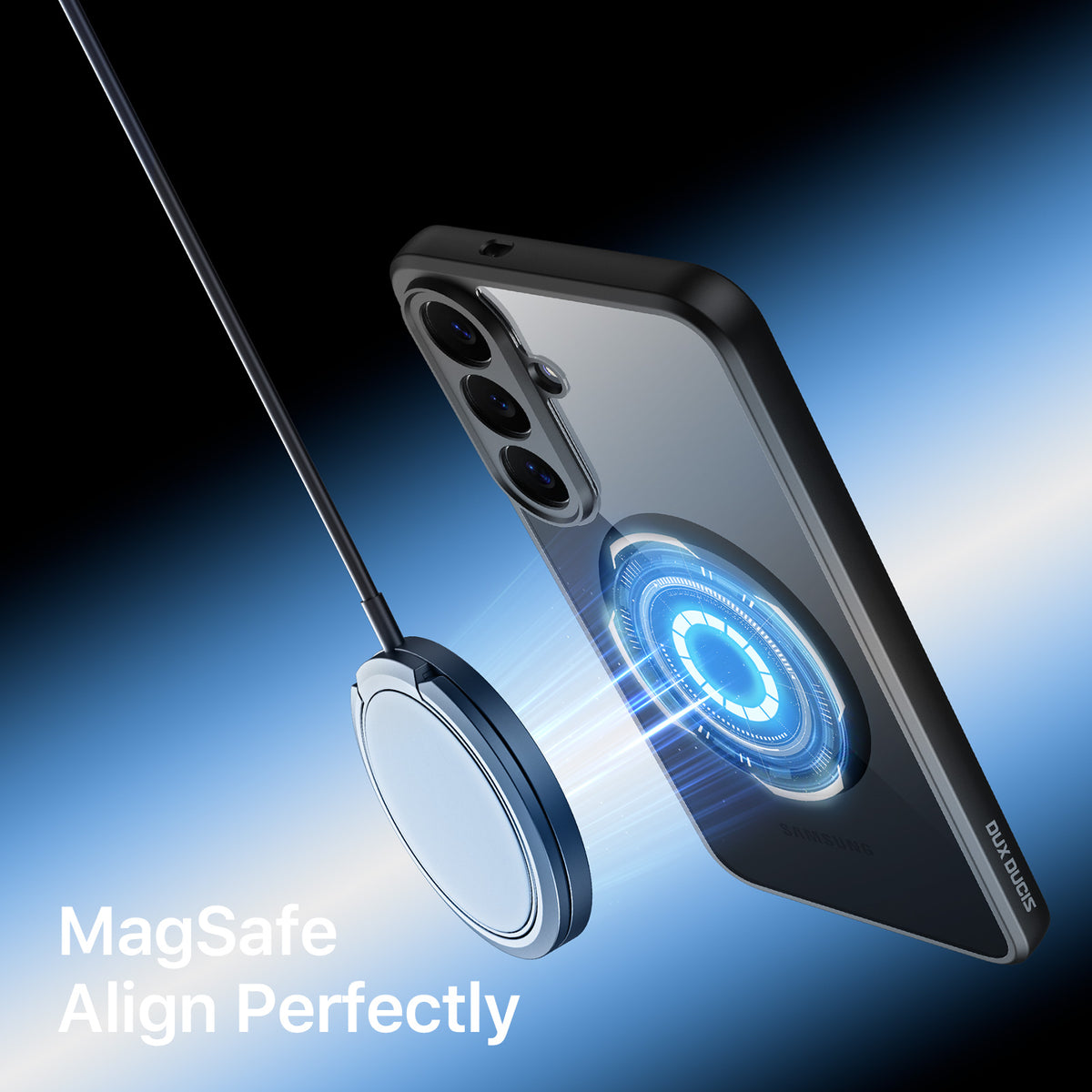 DUX DUCIS for Samsung Galaxy S26 FE Aimo Series Magnetic Case PC + TPU Clear Back Phone Cover (REACH Certification)