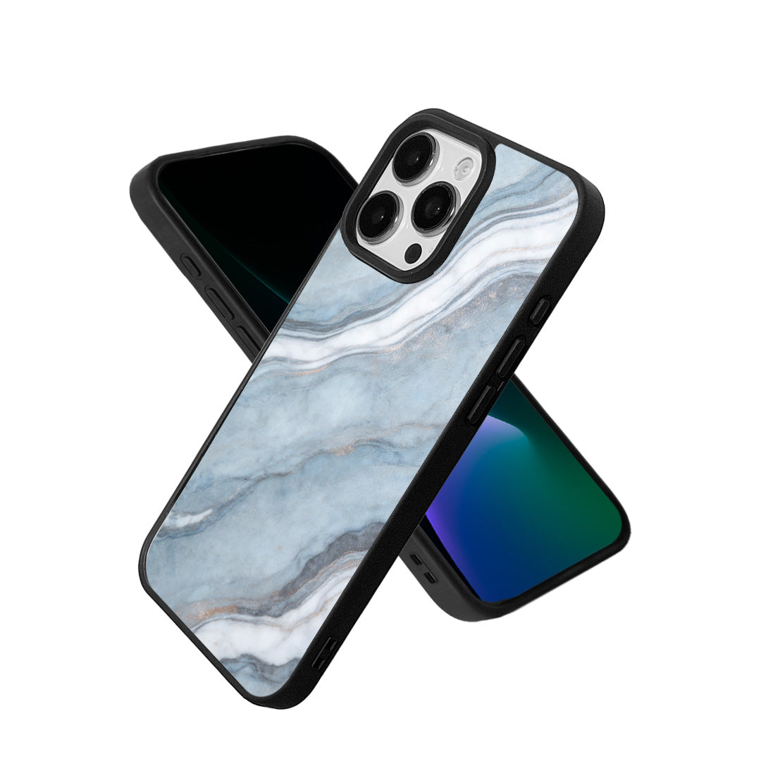 EYCASE til iPhone 15 Pro Magnetisk Cover Marmor Mønster TPU + Akryl Stødsikkert Telefoncover