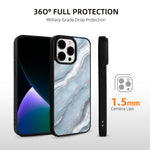 EYCASE til iPhone 15 Pro Magnetisk Cover Marmor Mønster TPU + Akryl Stødsikkert Telefoncover