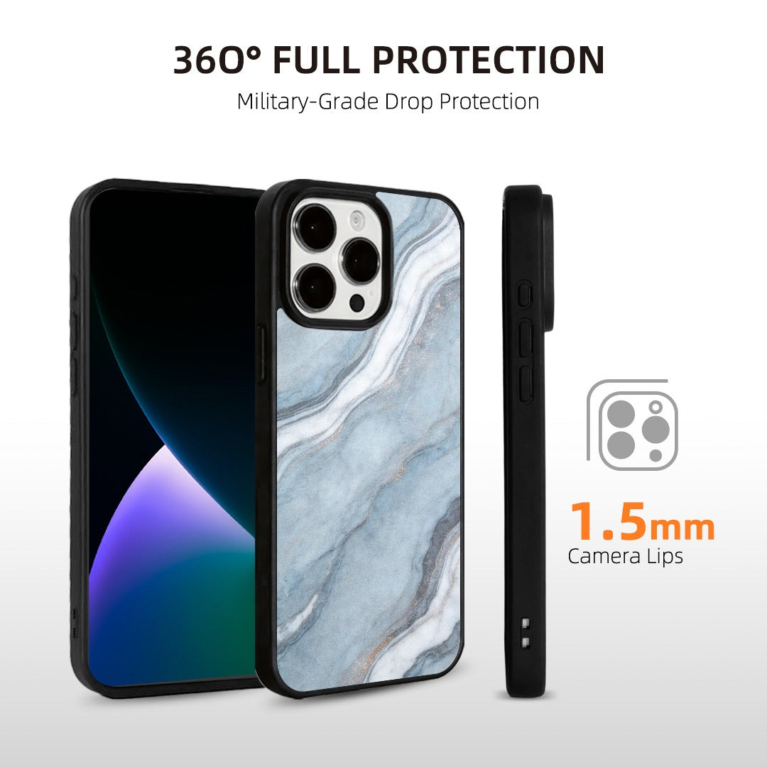 EYCASE til iPhone 15 Pro Magnetisk Cover Marmor Mønster TPU + Akryl Stødsikkert Telefoncover