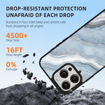 EYCASE til iPhone 15 Pro Magnetisk Cover Marmor Mønster TPU + Akryl Stødsikkert Telefoncover