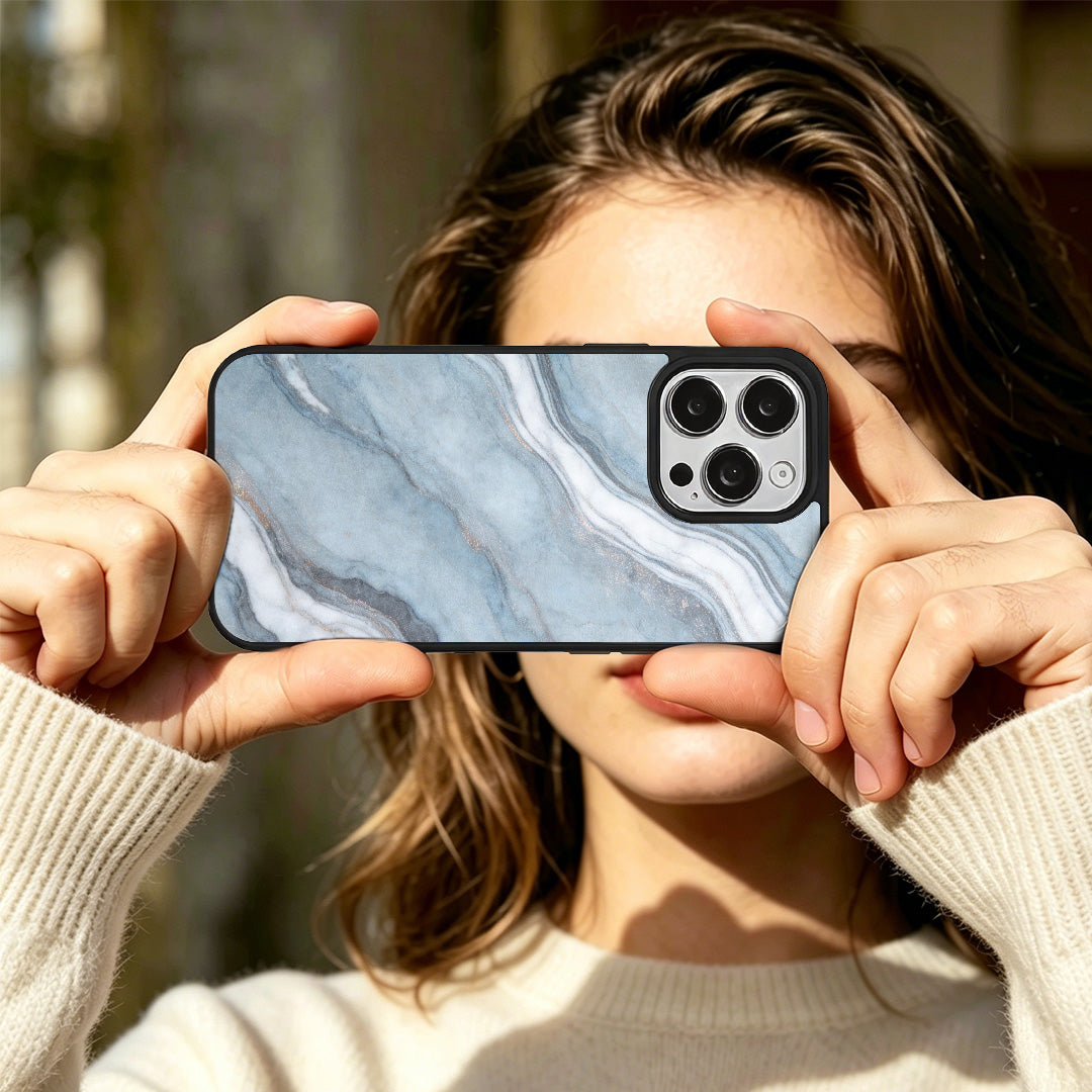 EYCASE til iPhone 15 Pro Magnetisk Cover Marmor Mønster TPU + Akryl Stødsikkert Telefoncover