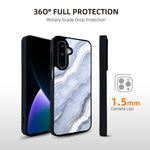 EYCASE for Samsung Galaxy A37 5G Magnetic Case Marble Pattern TPU + Acrylic Shockproof Phone Cover